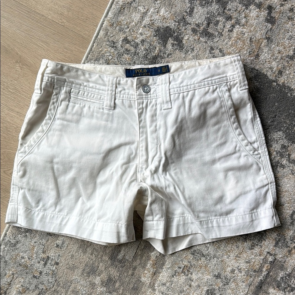 Polo by Ralph Lauren White Cargo Shorts